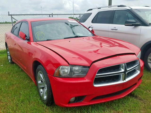 2C3CDXHG9EH263512 - 2014 DODGE CHARGER SX RED photo 1