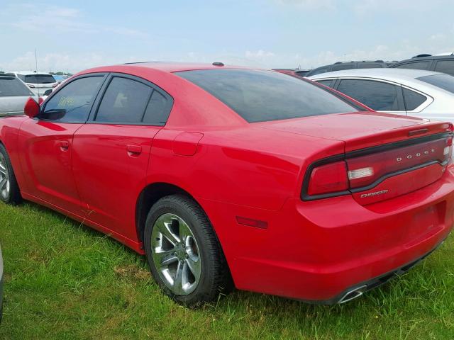 2C3CDXHG9EH263512 - 2014 DODGE CHARGER SX RED photo 3