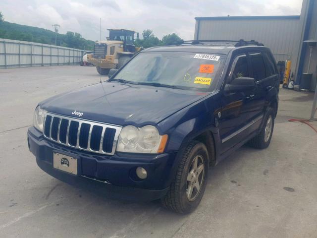 1J8HR58225C660535 - 2005 JEEP GRAND CHER BLUE photo 2