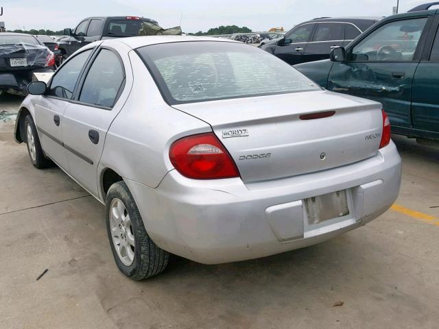 1B3ES26CX4D557124 - 2004 DODGE NEON BASE SILVER photo 3