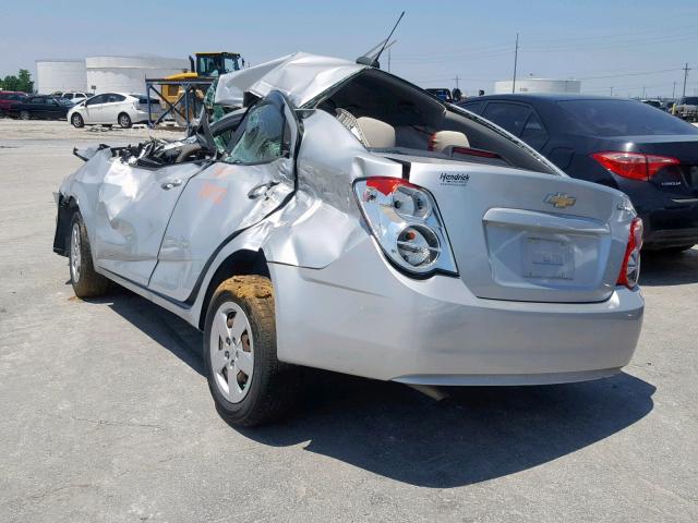 1G1JA5SH6F4182122 - 2015 CHEVROLET SONIC LS SILVER photo 3