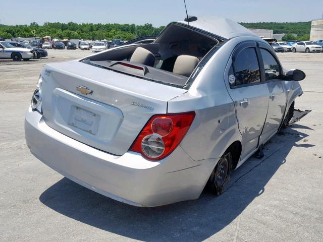1G1JA5SH6F4182122 - 2015 CHEVROLET SONIC LS SILVER photo 4