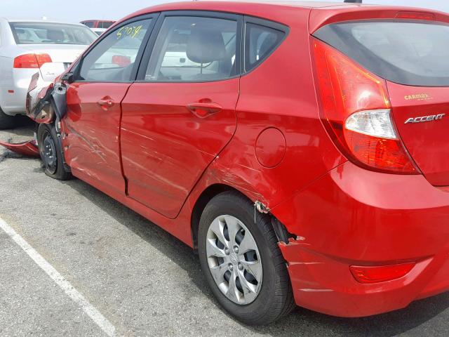 KMHCT5AE1GU251460 - 2016 HYUNDAI ACCENT SE RED photo 10