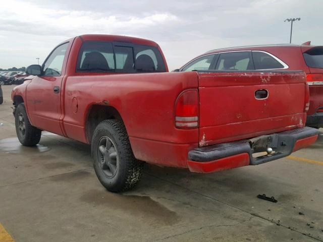 1B7FL26X7XS262159 - 1999 DODGE DAKOTA RED photo 3