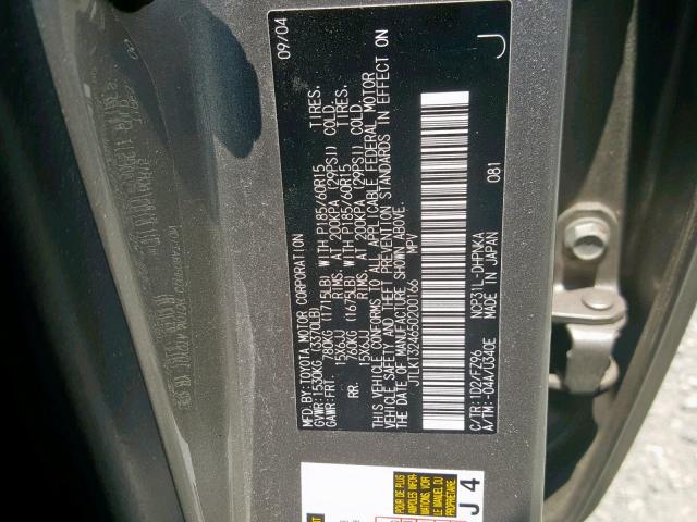 JTLKT324650200166 - 2005 TOYOTA SCION XB 灰色 照片 10