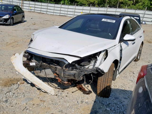 5NPE34AB1FH149310 - 2015 HYUNDAI SONATA SPO WHITE photo 2