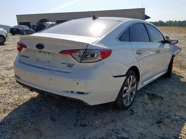 5NPE34AB1FH149310 - 2015 HYUNDAI SONATA SPO WHITE photo 4