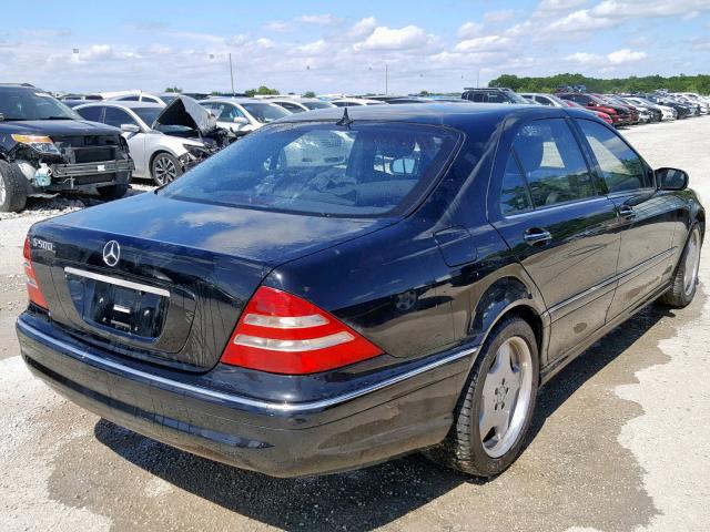 WDBNG75J92A242700 - 2002 MERCEDES-BENZ S 500 BLACK photo 4