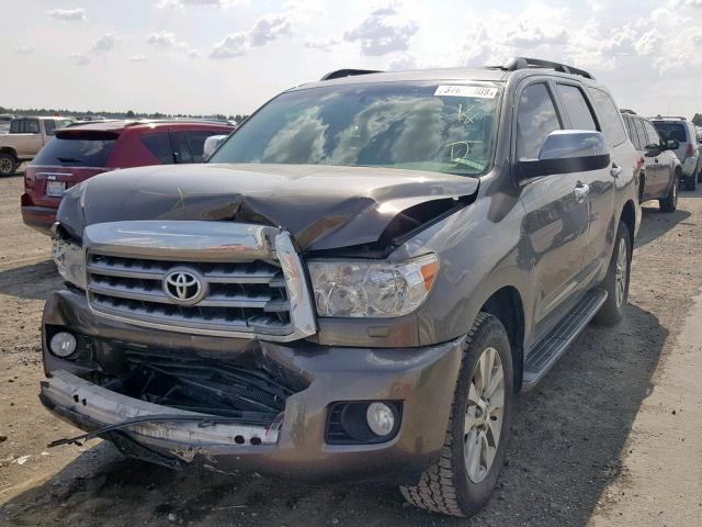 5TDBY68A88S013752 - 2008 TOYOTA SEQUOIA LI GRAY photo 2