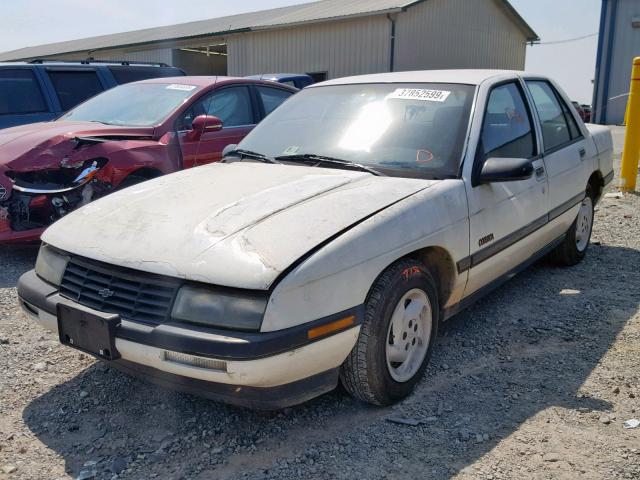 1G1LT53G3MY222431 - 1991 CHEVROLET CORSICA LT WHITE photo 2