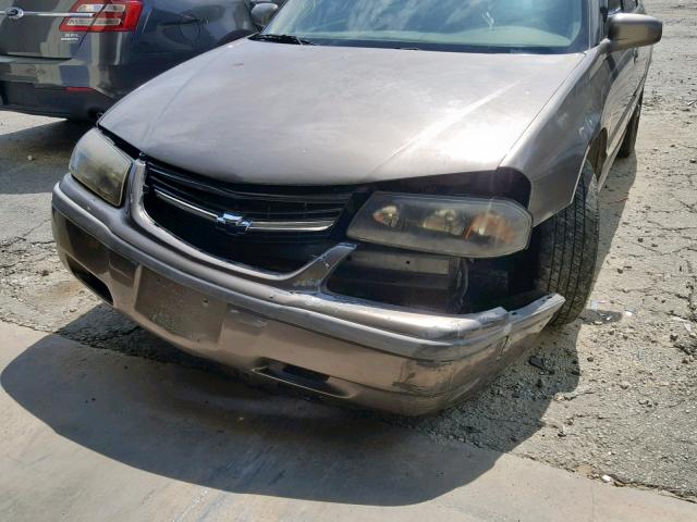 2G1WF55E229196258 - 2002 CHEVROLET IMPALA BROWN photo 9