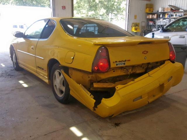 2G1WX15K229339723 - 2002 CHEVROLET MONTE CARL YELLOW photo 3