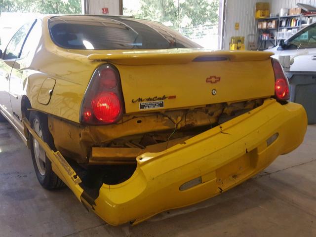 2G1WX15K229339723 - 2002 CHEVROLET MONTE CARL YELLOW photo 9