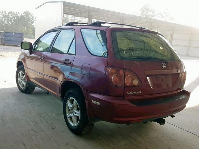 JT6HF10U9Y0109506 - 2000 LEXUS RX 300 BURGUNDY photo 3