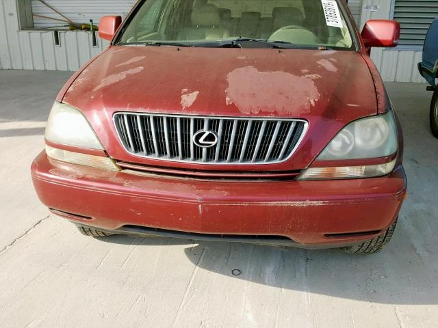 JT6HF10U9Y0109506 - 2000 LEXUS RX 300 BURGUNDY photo 9