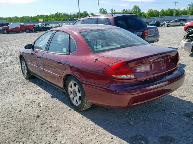 1FAFP56U97A188234 - 2007 FORD TAURUS SEL MAROON photo 3