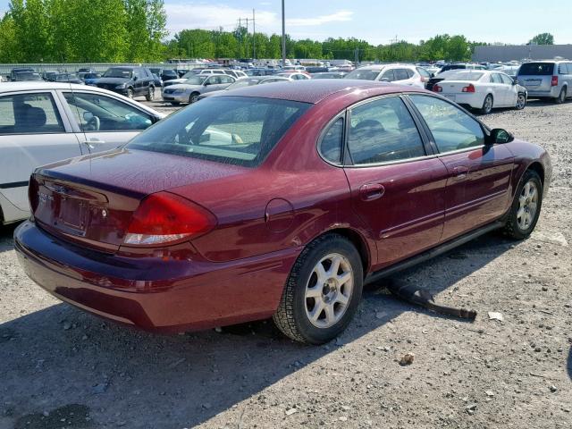 1FAFP56U97A188234 - 2007 FORD TAURUS SEL MAROON photo 4