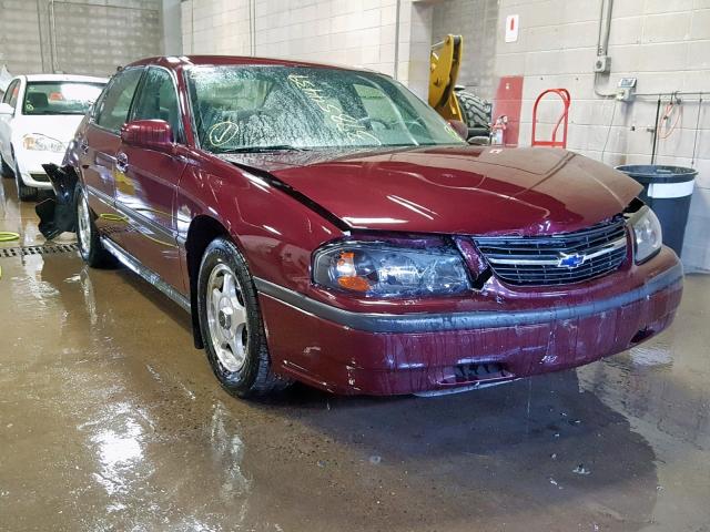 2G1WF52K249184477 - 2004 CHEVROLET IMPALA MAROON photo 1