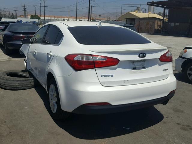 KNAFX4A89E5114801 - 2014 KIA FORTE EX WHITE photo 3