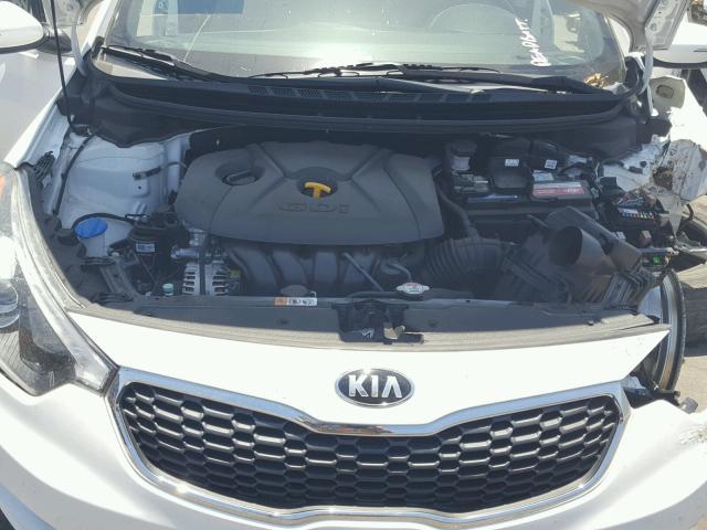 KNAFX4A89E5114801 - 2014 KIA FORTE EX WHITE photo 7