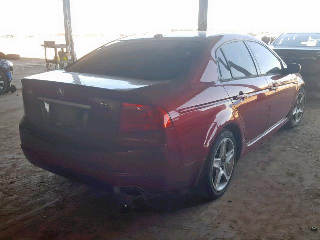 19UUA66265A072429 - 2005 ACURA TL MAROON photo 4