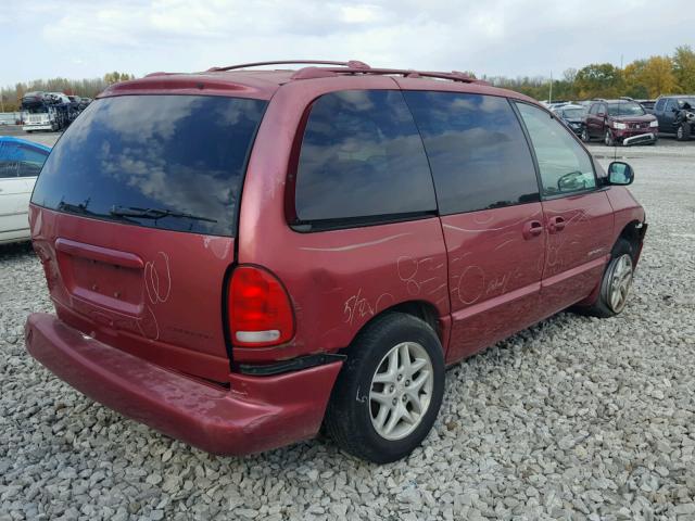 1B4GP45G4WB723500 - 1998 DODGE CARAVAN SE RED photo 4