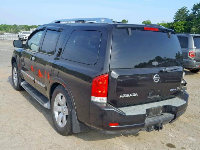 5N1BA0ND3CN600483 - 2012 NISSAN ARMADA SV BLACK photo 3