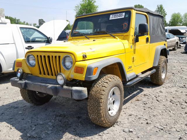 1J4FA44S06P717714 - 2006 JEEP WRANGLER / YELLOW photo 2