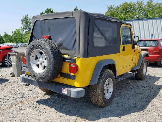 1J4FA44S06P717714 - 2006 JEEP WRANGLER / YELLOW photo 4