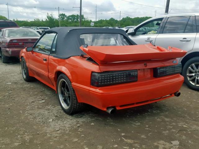 1FABP44E7JF280635 - 1988 FORD MUSTANG LX ORANGE photo 3