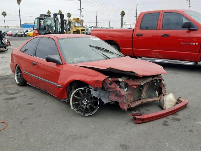 1HGEJ6126TL049696 - 1996 HONDA CIVIC DX RED photo 1