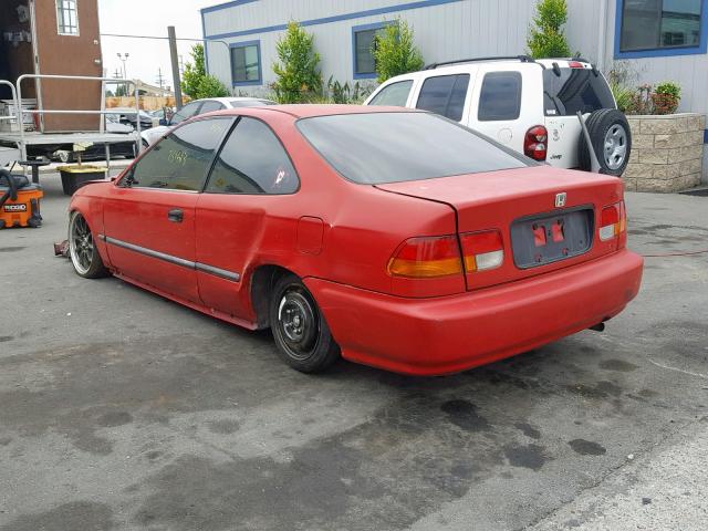 1HGEJ6126TL049696 - 1996 HONDA CIVIC DX RED photo 3