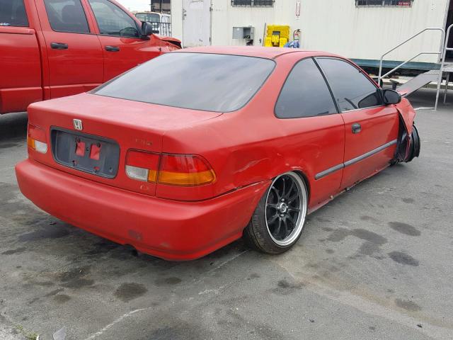 1HGEJ6126TL049696 - 1996 HONDA CIVIC DX RED photo 4