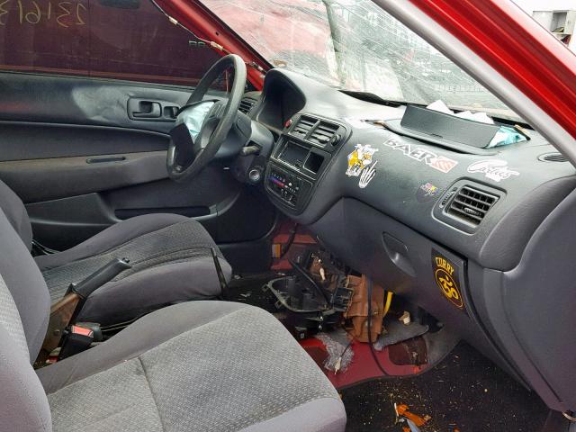 1HGEJ6126TL049696 - 1996 HONDA CIVIC DX RED photo 5