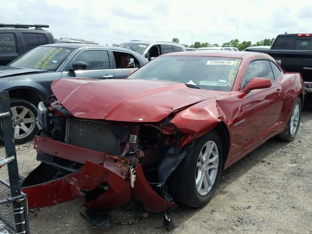 2G1FB1E3XF9254061 - 2015 CHEVROLET CAMARO LS RED photo 2