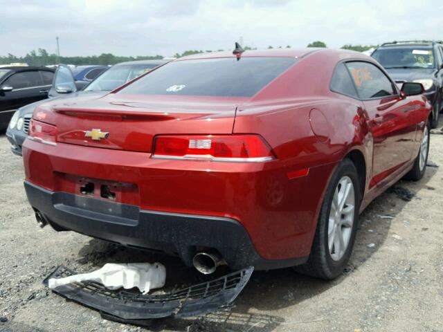 2G1FB1E3XF9254061 - 2015 CHEVROLET CAMARO LS RED photo 4