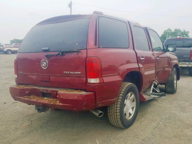 1GYEK63N05R187618 - 2005 CADILLAC ESCALADE L BURGUNDY photo 4