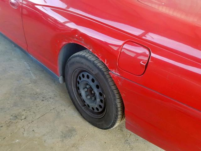 2G1WW12EX59120790 - 2005 CHEVROLET MONTE CARL 红色 照片 9