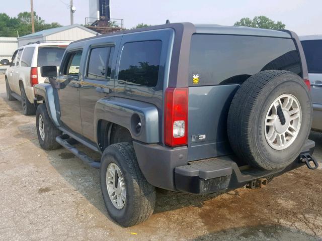 5GTDN136X68183337 - 2006 HUMMER H3 BLUE photo 3