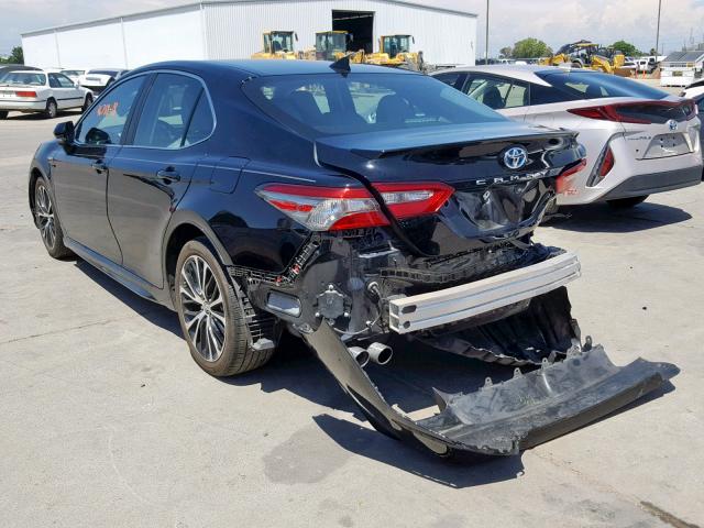 4T1B21HK7JU001375 - 2018 TOYOTA CAMRY HYBR BLACK photo 3