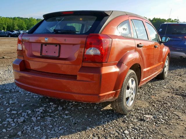 1B3HB28B98D535476 - 2008 DODGE CALIBER ORANGE photo 4