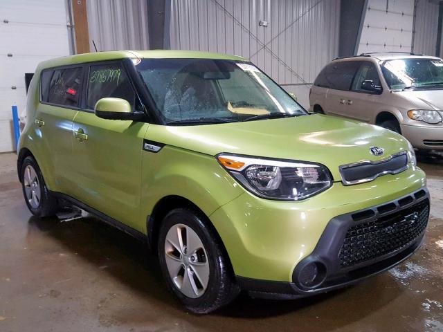 KNDJN2A20F7815672 - 2015 KIA SOUL GREEN photo 1