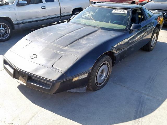 1G1YY0788F5124691 - 1985 CHEVROLET CORVETTE BLACK photo 2