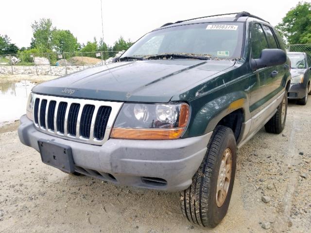 1J4GW48S0YC378348 - 2000 JEEP GRAND CHER GREEN photo 2