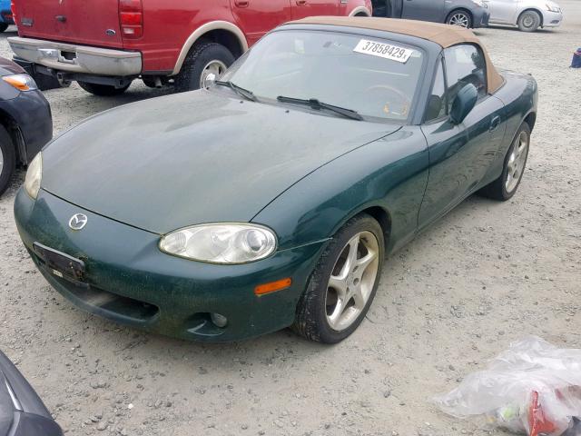 JM1NB353010214119 - 2001 MAZDA MX-5 MIATA GREEN photo 2