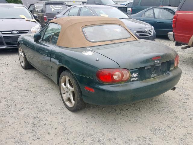 JM1NB353010214119 - 2001 MAZDA MX-5 MIATA GREEN photo 3