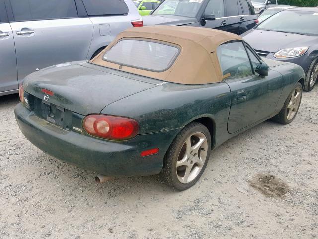 JM1NB353010214119 - 2001 MAZDA MX-5 MIATA GREEN photo 4