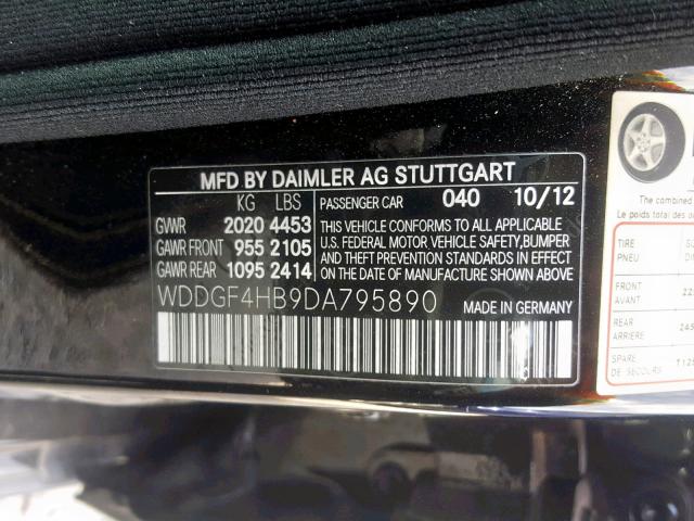 WDDGF4HB9DA795890 - 2013 MERCEDES-BENZ C 250 BLACK photo 10