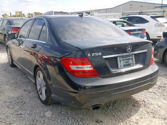 WDDGF4HB9DA795890 - 2013 MERCEDES-BENZ C 250 BLACK photo 3