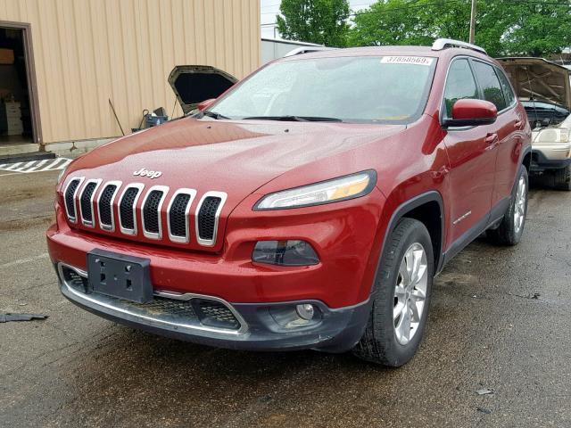 1C4PJMDB7FW776484 - 2015 JEEP CHEROKEE L BURGUNDY photo 2